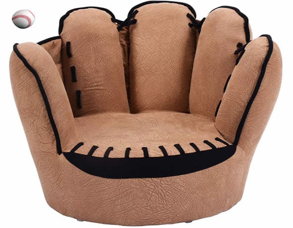 baseball glove style man cave chair