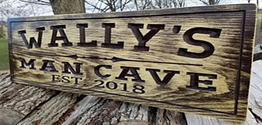 personalized man cave sign