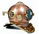 Antique diving helmet