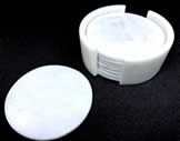 Indian white marble coasters