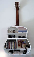 creative re-purposed guitar shelves