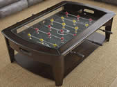 glass top foosball coffee table