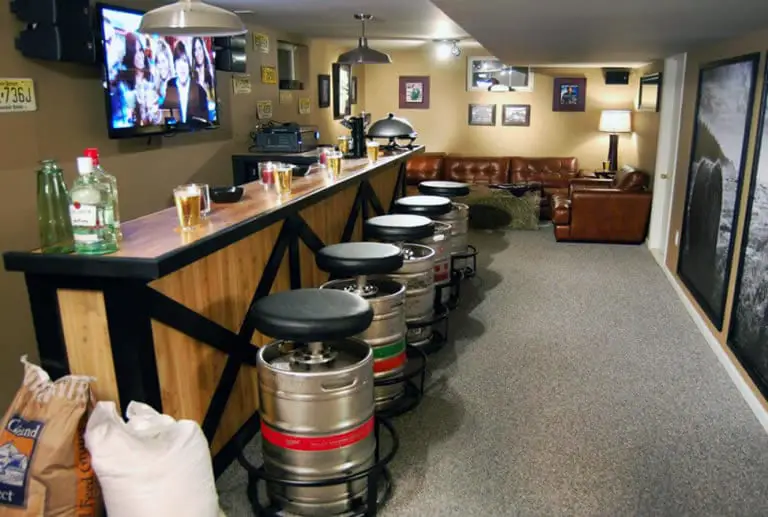 how to build a man cave bar on a budget