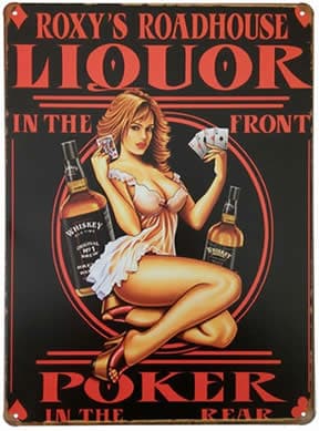 vintage tin sign