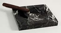 black marble ashtray