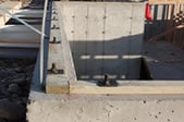 concrete slab foundation with sill plates