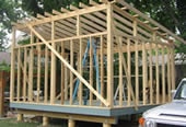 constructing a man cave in the backyard