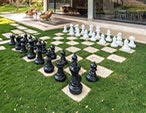 large backyard man cave chess set
