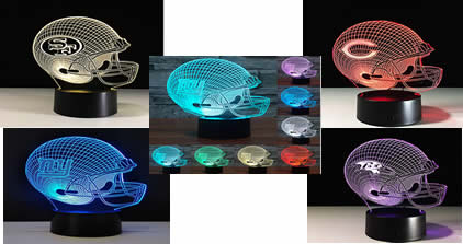 touch football helmet light