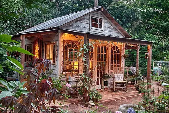 The rustic retreat she shed