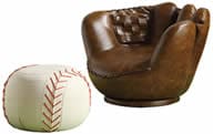 baseball chair and ottoman