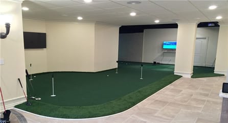 Golf basement man cave idea