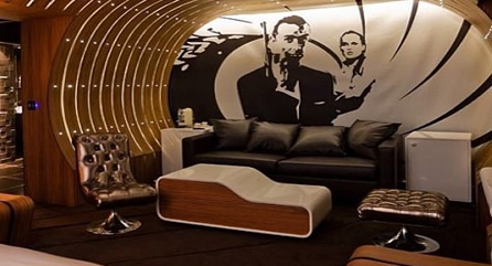 James Bond themed man cave