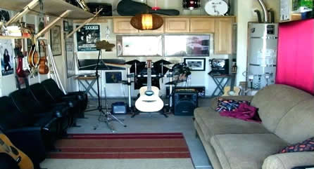 Musician garage man cave idea