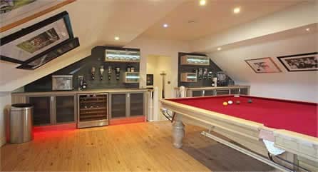 bar attic man cave idea