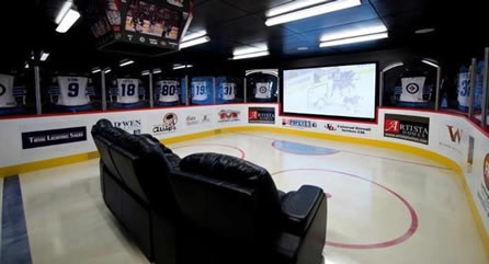 ice hockey man cave