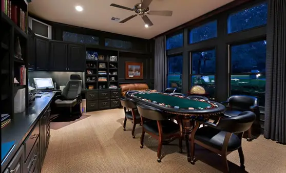Modern poker man cave