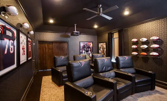 modern sports man cave