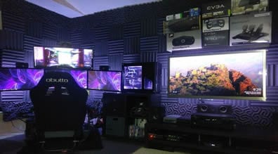 video gamer man cave idea