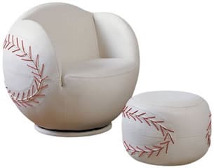 baseball chair and ottoman