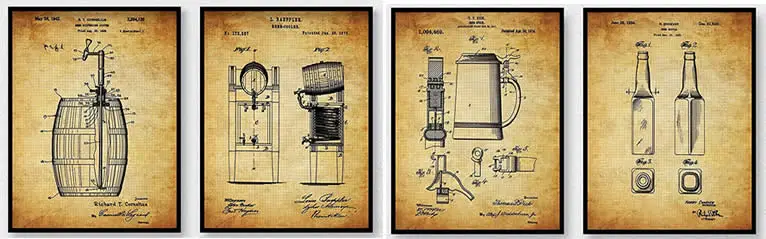 beer patent prints