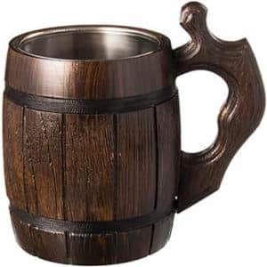 Rustic oak beer mug