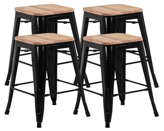 Wooden 2-tone bar stools