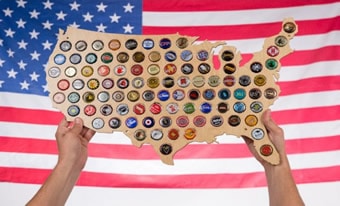 beer cap map