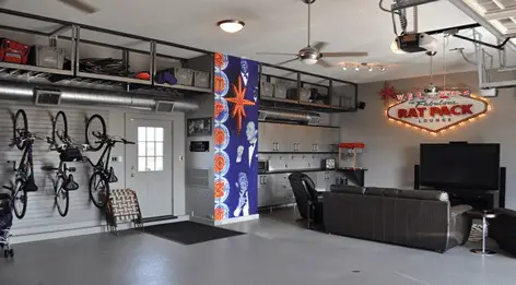 garage man cave on budget