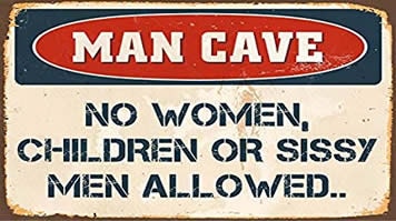 no women allowed man cave sign