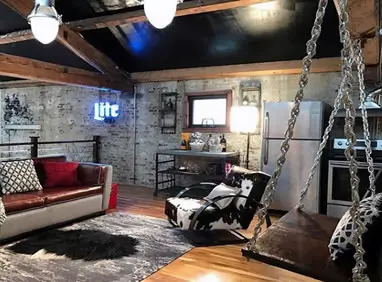 rustic attic man cave