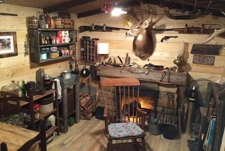 rustic man cave