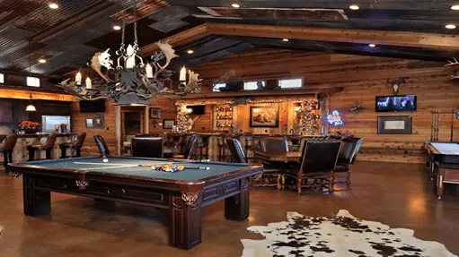rustic range styled man cave