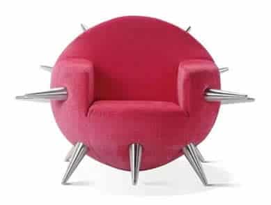 Spiky round chair