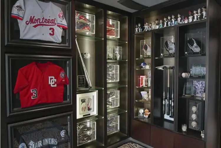 man cave jersey display