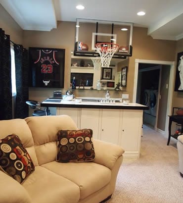 Basketball home bar