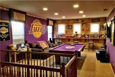 Lakers basketball man cave