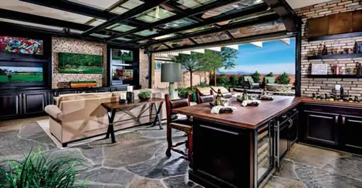 Stone man cave flooring
