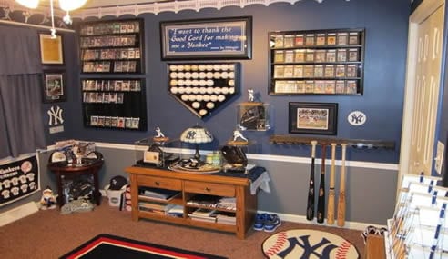 Yankees baseball man cave