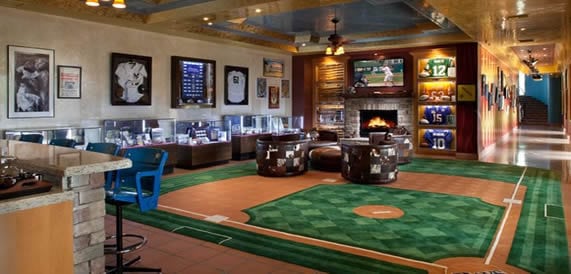 Yankees stadium man cave
