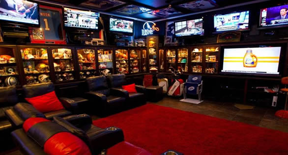 NFL football man cave